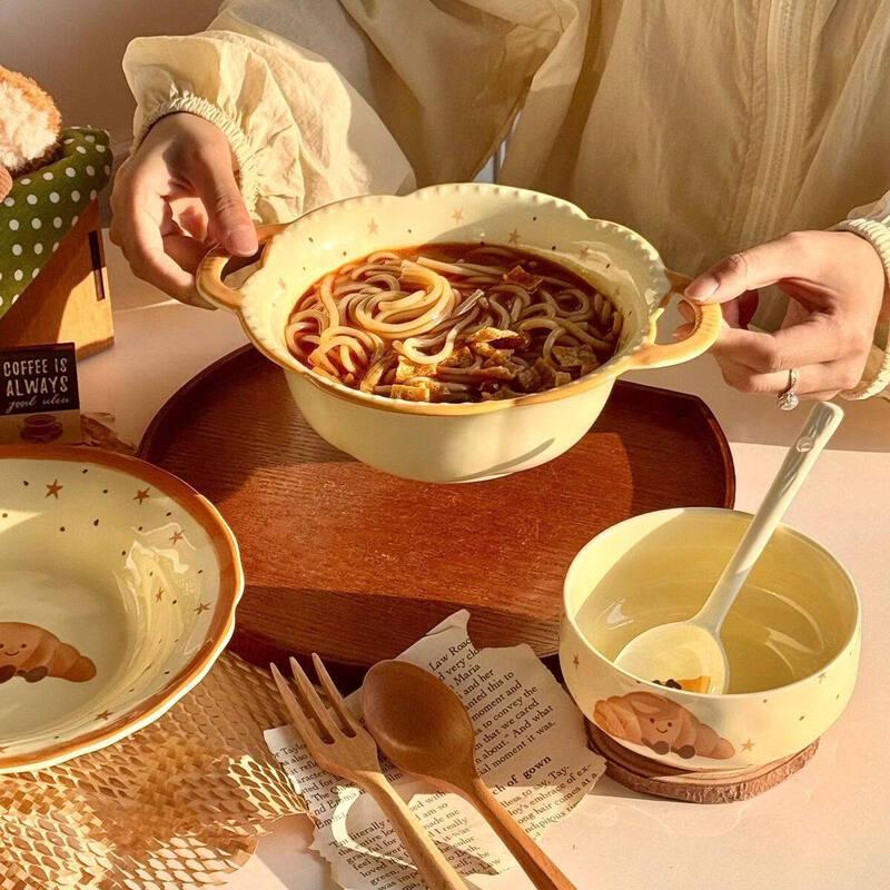 Sichun Cute Bread-themed Ceramic Dinnerware Set