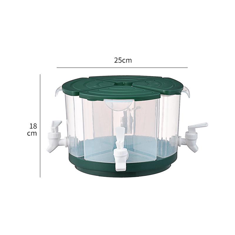 

Вращающийся диспенсер для напитков с четырьмя отделениями и краном - Кувшин для холодной воды, молока, травяного чая