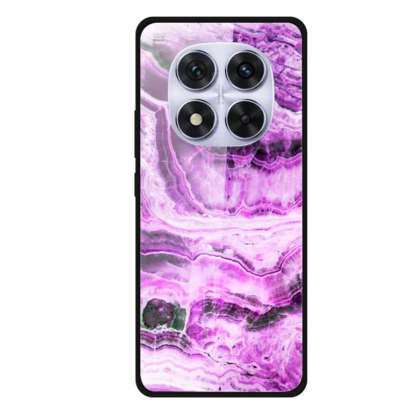 Tempered Glass Case For Xiaomi Redmi Note 14 Pro 5G Back Cover PC Hard Shockproof Cases Beer Marble Texture Cool Fashion Funda