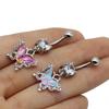 Anneau de nombril Tempérament Délicat Pour Femmes Filles Tendance Papillon Sexy Anneaux de Nombril Bijoux Piercing Corporel Cadeaux