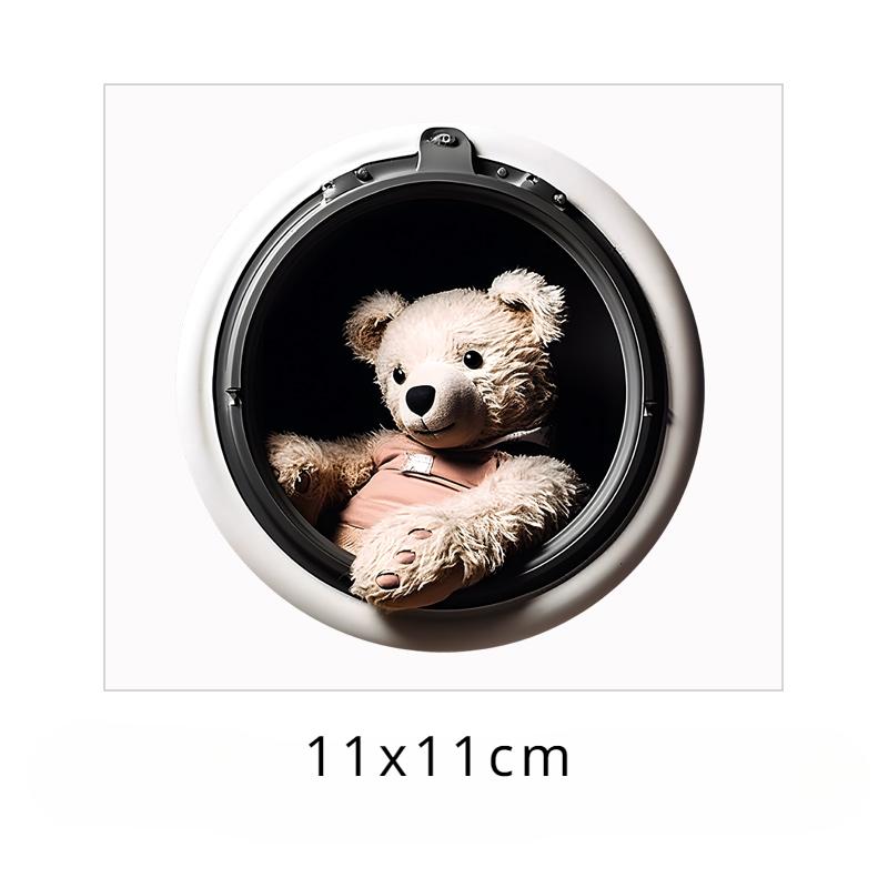 Tennis Basketball Bear Crack 3D Car Stickers Waterproof Decals Truck SUV Bumper Window Decor Cover Scratches Auto Accessories