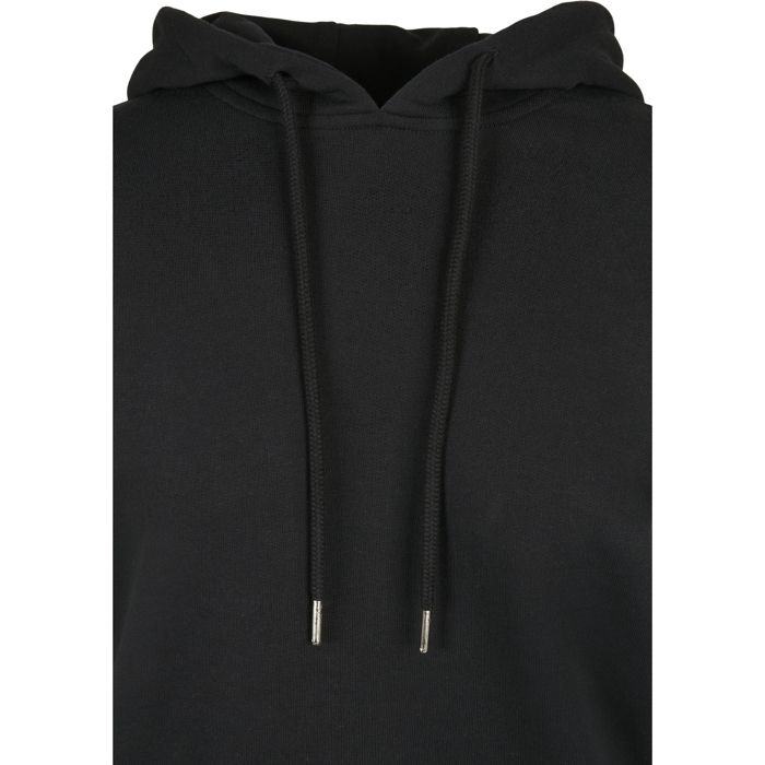 Robe à capuche - Urban Classics - Sweatshirt à capuche robe femme - Noir - Manches longues - Coton bio