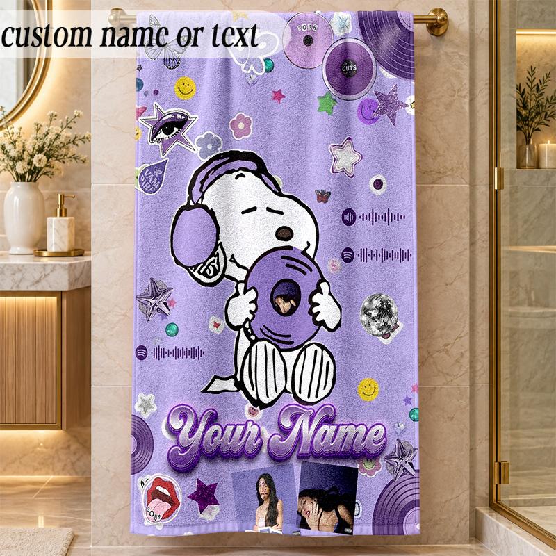 Beach TowelOlivia Rodrigo Custom Name Text Personalized Soft Towel for Beach Pool Indoor Home Decor Gift