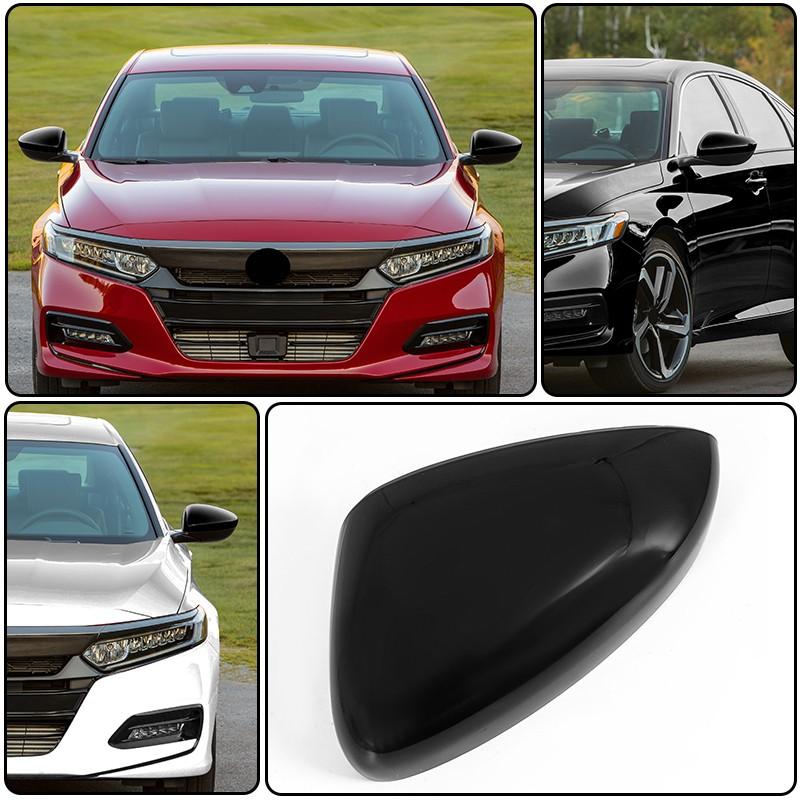 LH Driver Side Rearview Mirror Cover Cap For 2018-2022 HONDA ACCORD Gloss Black