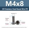 Yigu Yigu Stainless Steel Phillips Round Head Machine Screws M2-M8