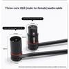 3-Pin Xlr Male To Male 90° Right Angle Adjustable Patch Cable Gold Plated Low Profile Short For Studio Mixer Rack