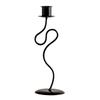 Artistic Twisted Designs Candle Stand Detachable Iron Candle Holder Taper Candlestick for Living Room or Dining Table