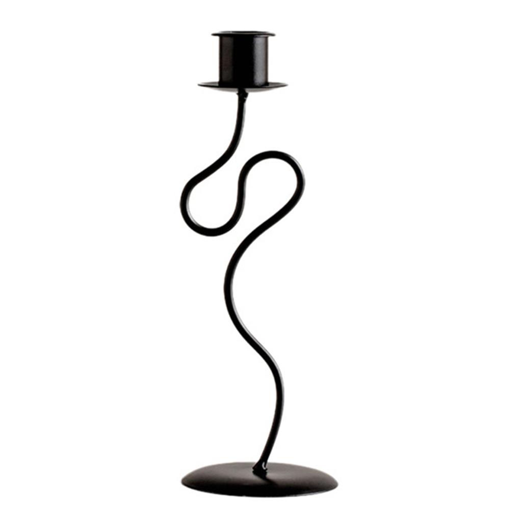 Artistic Twisted Designs Candle Stand Detachable Iron Candle Holder Taper Candlestick for Living Room or Dining Table