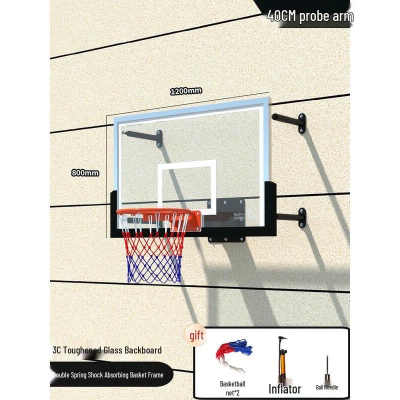 Wall-Mounted Basketball Hoop System