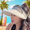 Women Sun Hat Large Brim   UV  ive Beach Sun   Hat Fashionable Acrylic Fibres