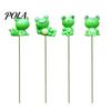 Decorative Frog Set for Greenery Garden Stakes, Waterproof Resin Miniature Ornaments, Cute Figurines, Succulents Colorful Ornaments Potted Plants Pots