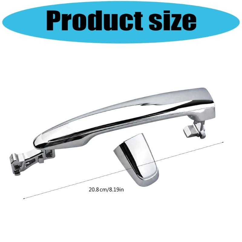 Vehicle Exterior Handle Replacement in Bright Reflective Metal, Check Part Number 69210 58010 and Original Structure