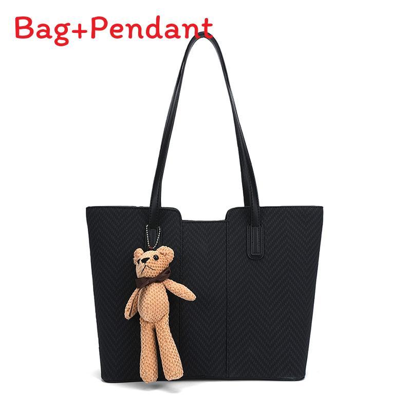 

Womens Pu Tote Bag Large Capacity Crossbody Purse For Daily Use чёрный