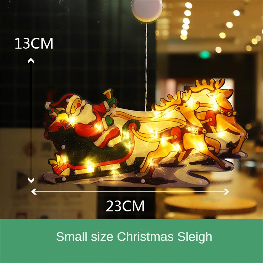 1Pcs Christmas Lamp Window Hanging Lamp Christmas Decorative Lamp Shop Window Room Decoration LED Sucker Light Small Colored Lamp