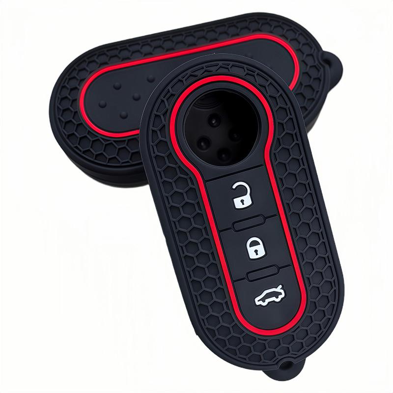 Silicone Car Remote Key Case Cover Protector For Fiat Ducato 500 500L Panda Grande Punto Lancia Musa Accessories Holder Shell