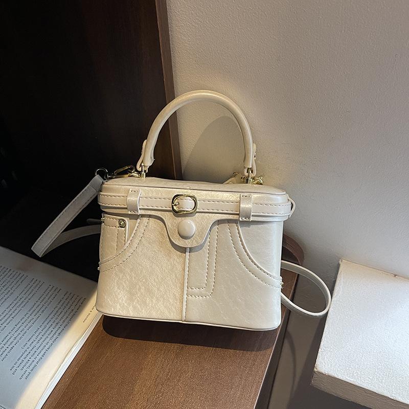 Portable box bag women's new fashion high-end retro large-capacity casual shoulder messenger bag