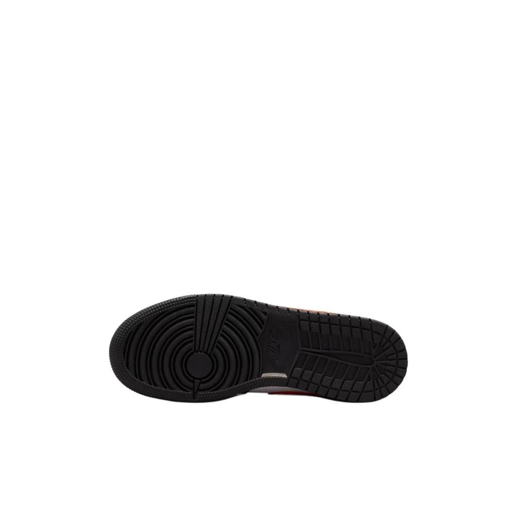 Jordan Air Jordan 1 Apricot Soil Leather Cushioning Abrasion Resistant Cushioning, Wear Resistant Low top 553558-081(Team858-)