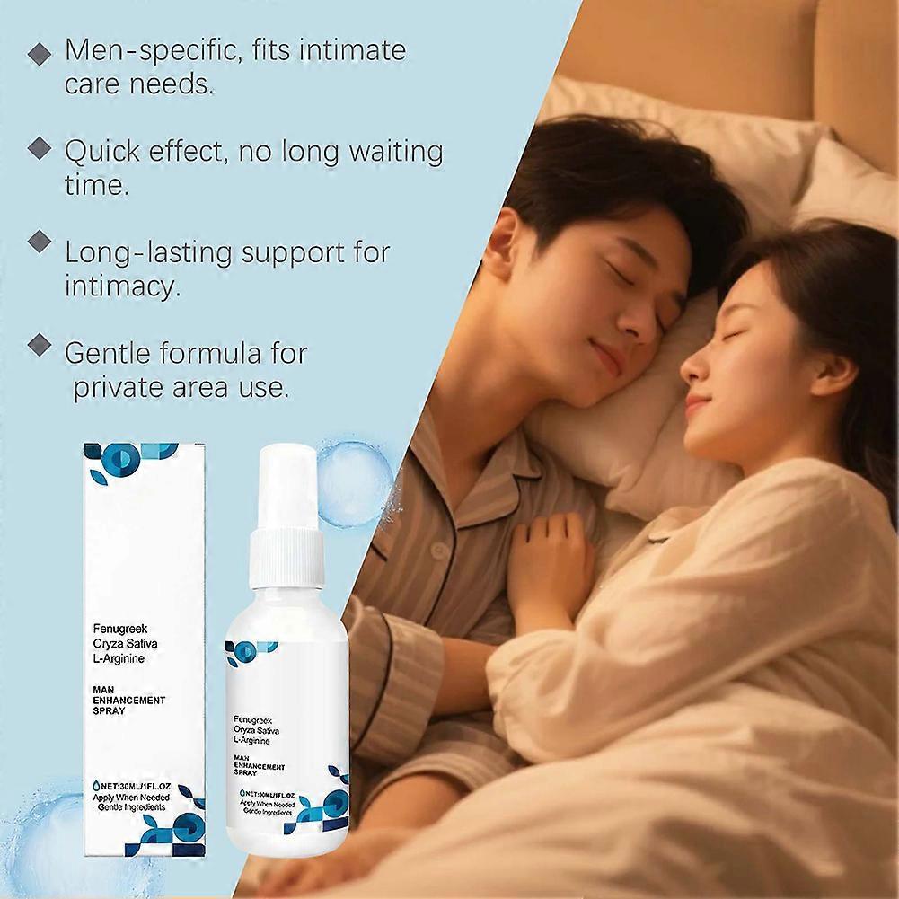 Men's Gentle Body Care Spray, Fast-Acting & Long-Lasting Freshness, Portable 100ml Spray for Adult Men