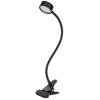 USB Bordlampe 360 graders Vinkeljusterbar Klemme På Svanenakke Leselampe for Kontor Soverom