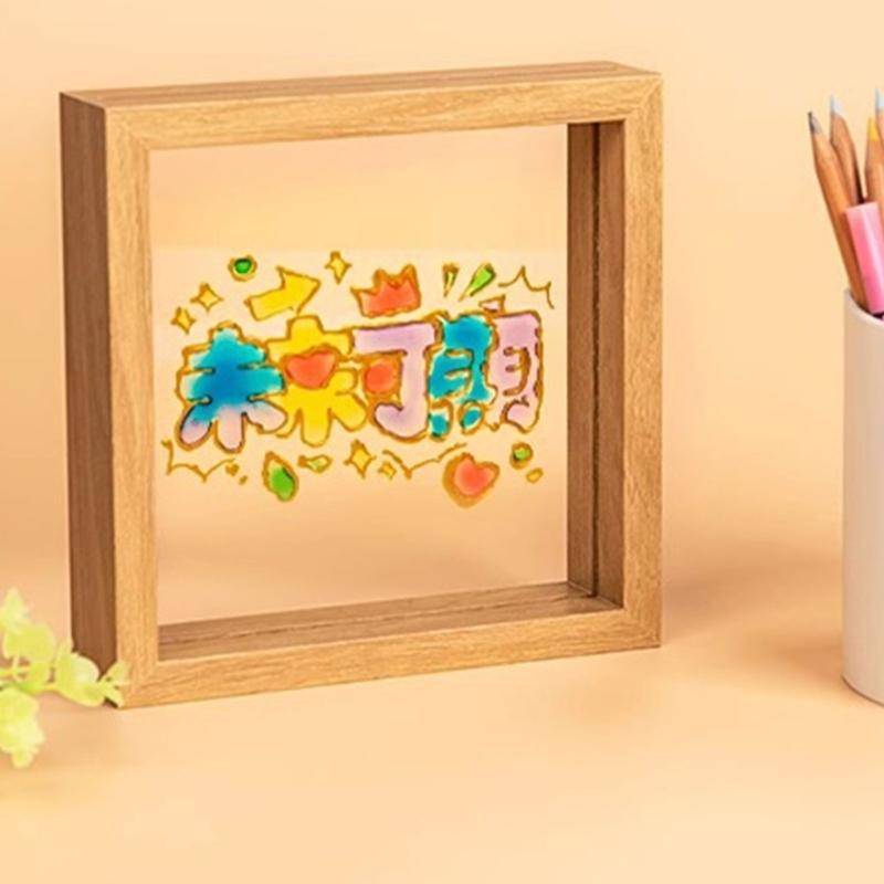 Handprint Art Craft Set Glass Painting Supplies With 6 Color Paint For Mothers Fathers Grandparents Birthday Christmas