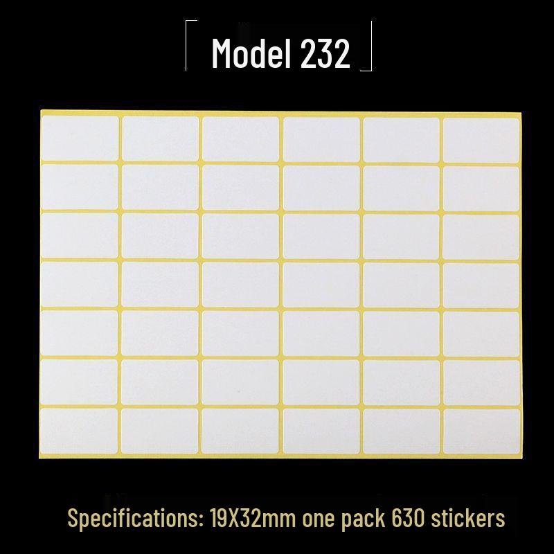 A5 Adhesive Matte White Label Stickers - Printable, Writable, Removable Name Tags