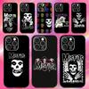 M-Misfits Rock Band Phone Case For iPhone 16,15,14,13,12,11,Pro,Max,Plus,X,XS,XR,SE,8,7,Mini,Soft Silicone Black Case