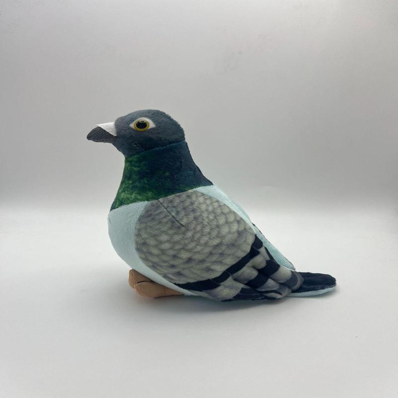 Lifelike Pigeon Stuffed Doll Simulation Soft Bird Plush Toy 1Pcs Non-Toxic for Living Room Decor Kids Easter Gift