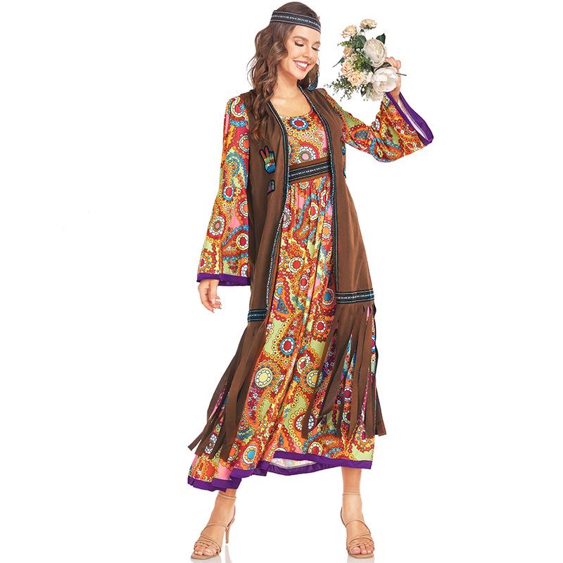 Retro 60s-70s Disco Halloween Carnival Costume for Women