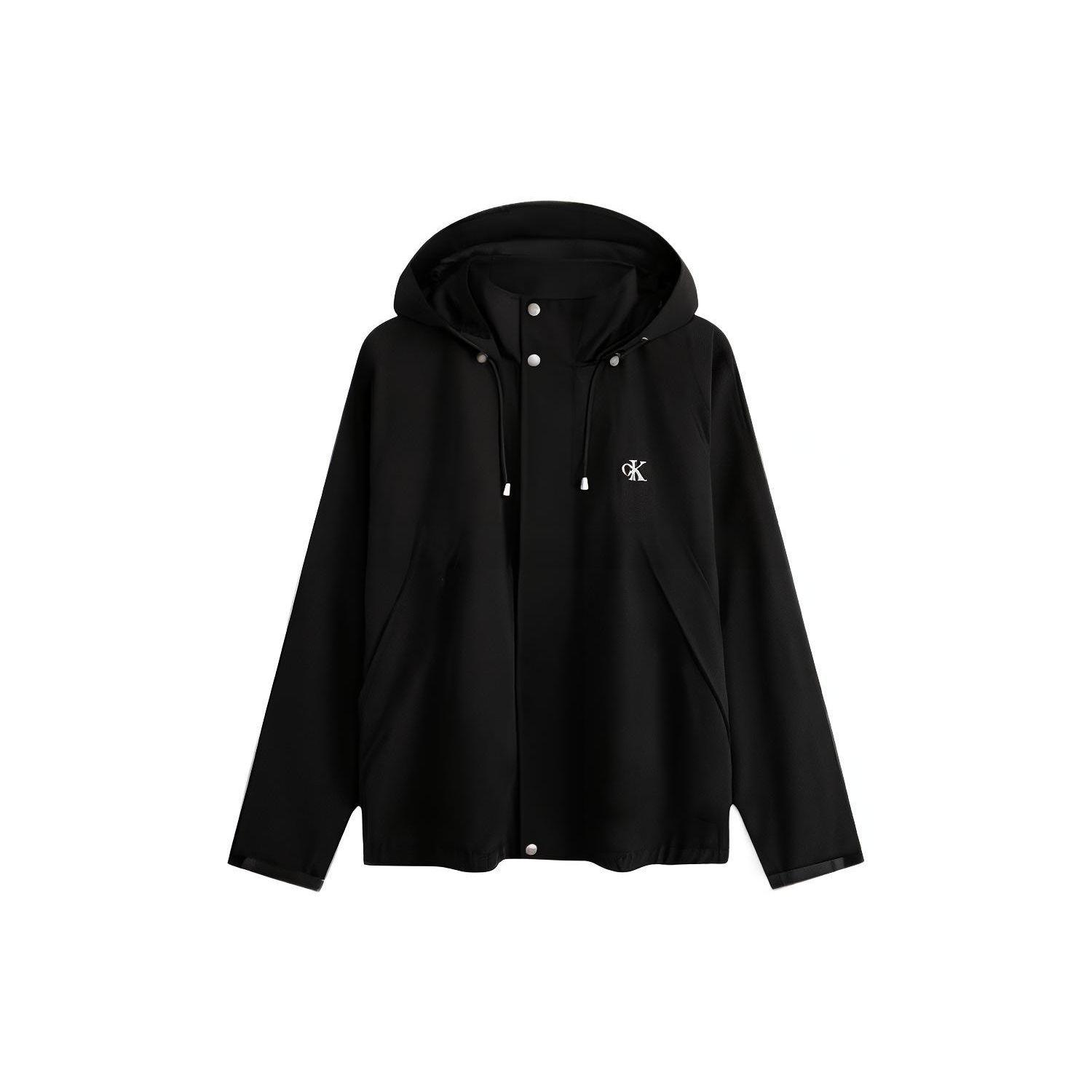 

Calvin Klein Solid Color Minimalist Casual Jacket Men jackets Sky-Black J324800 L