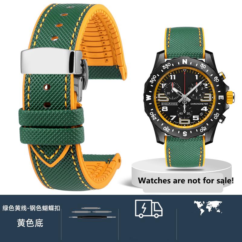 20mm 21mm 22mm 23mm 24mm Unisex Hochwertiges Nylon-Gummi-Unterband Wasserdichtes Uhrenarmband für jede Uhrenmarke Herrenarmband