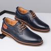 Casual Leather Fashionable Business Shoe Classic Office Walking Oxford Shoes Versatile Lace-Up Wedding Retro Flat Designer Shoes
