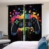 2Pcs Gamer Game Controller Blackout Curtains Bedroom Decor Playroom Living Room For Bedroom Living Room And Office Decor