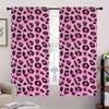 Klassische rosa Leopardenmuster-Vorhänge, Stangentaschen-Vorhänge 30*65, Schlafzimmer und Wohnzimmer, Heimdekoration, Zimmerdekoration