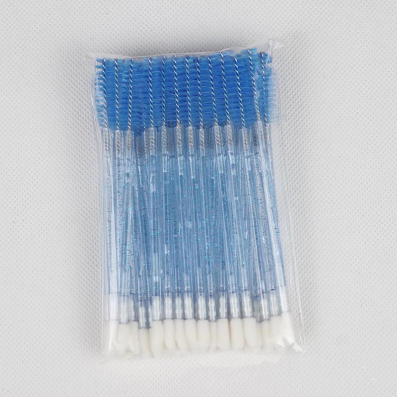 Dual-Use Eyelash & Lip Brush - 50-Pack Double-Ended Makeup Brushes