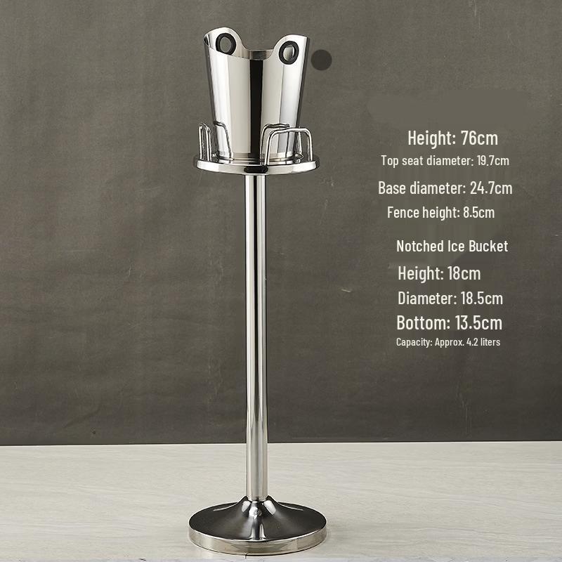 ZISIZ Luxury Artificial Crystal Ice Bucket & Stand