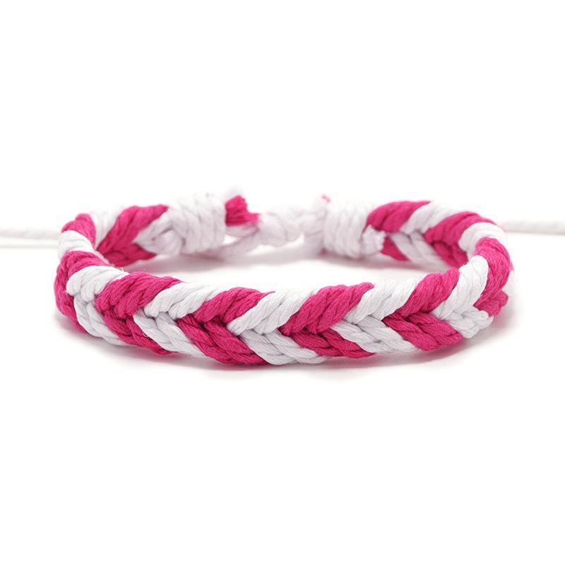 Boho Nepal Ethno Handgemachtes Armband Sommer Strand Zopfschnur Baumwollwickel Gewebtes Seil Freundschaftsarmbänder Für Frauen