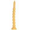 Soft Gold Silicone 7-Bead Anal Expander Dildo Anal Plug for Advanced Stimulation Fisting Masturbator BDSM