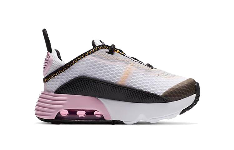 Nike Air Max 2090 Air Cushion Low top Running Shoes Black Pink White Infant And Toddler CU2092-104