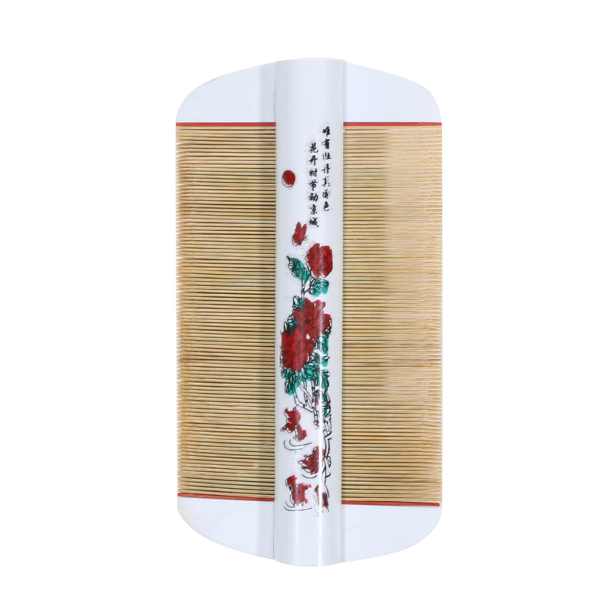 

Бамбуковая расческа от вшей Двусторонняя Сверхгустые зубья Удаляет перхоть Очищение кожи головы Массаж кожи головы Расческа Удаление блох Инструменты для волос one size белый