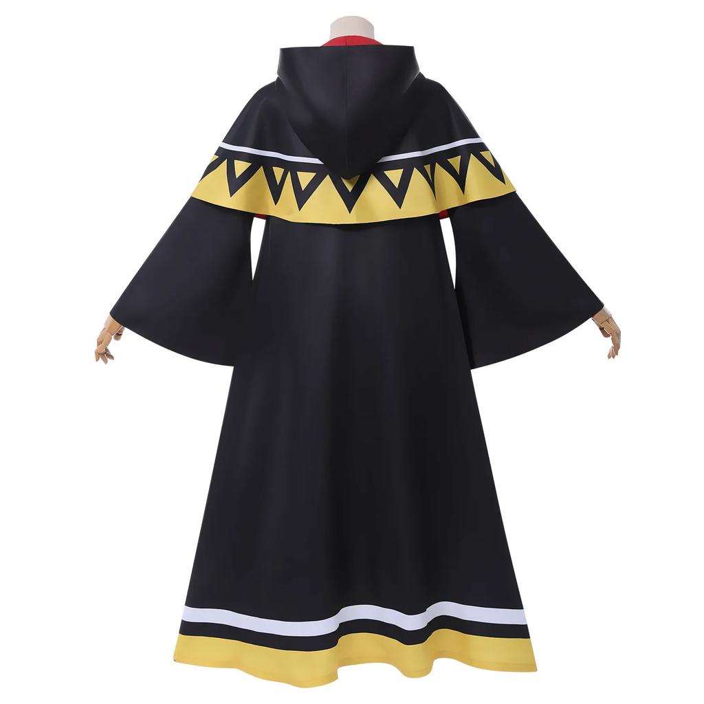 Traje de Cosplay de Silent Witch Monica - Roupa de Festa de Halloween de Anime, Uniforme de Carnaval Vestido de Personagem de Jogo Feminino (Preto branco)