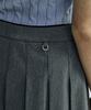 SERGIO TACCHINI W Tr Asymmetrical Pleated Skirt (D.Grey)