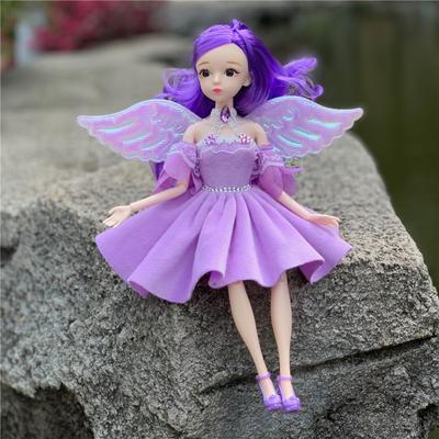 32CM Mini Princess Doll Girls Toy 3D Big Eyes BJD Princess Full Outfits  Dresses Collection Childrens Doll Gift