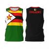 Zimbabwe Flag Men Basketball Sports Running Fitness Multifunction Sleeveless tshirt Exclusive Custom Name Nunber