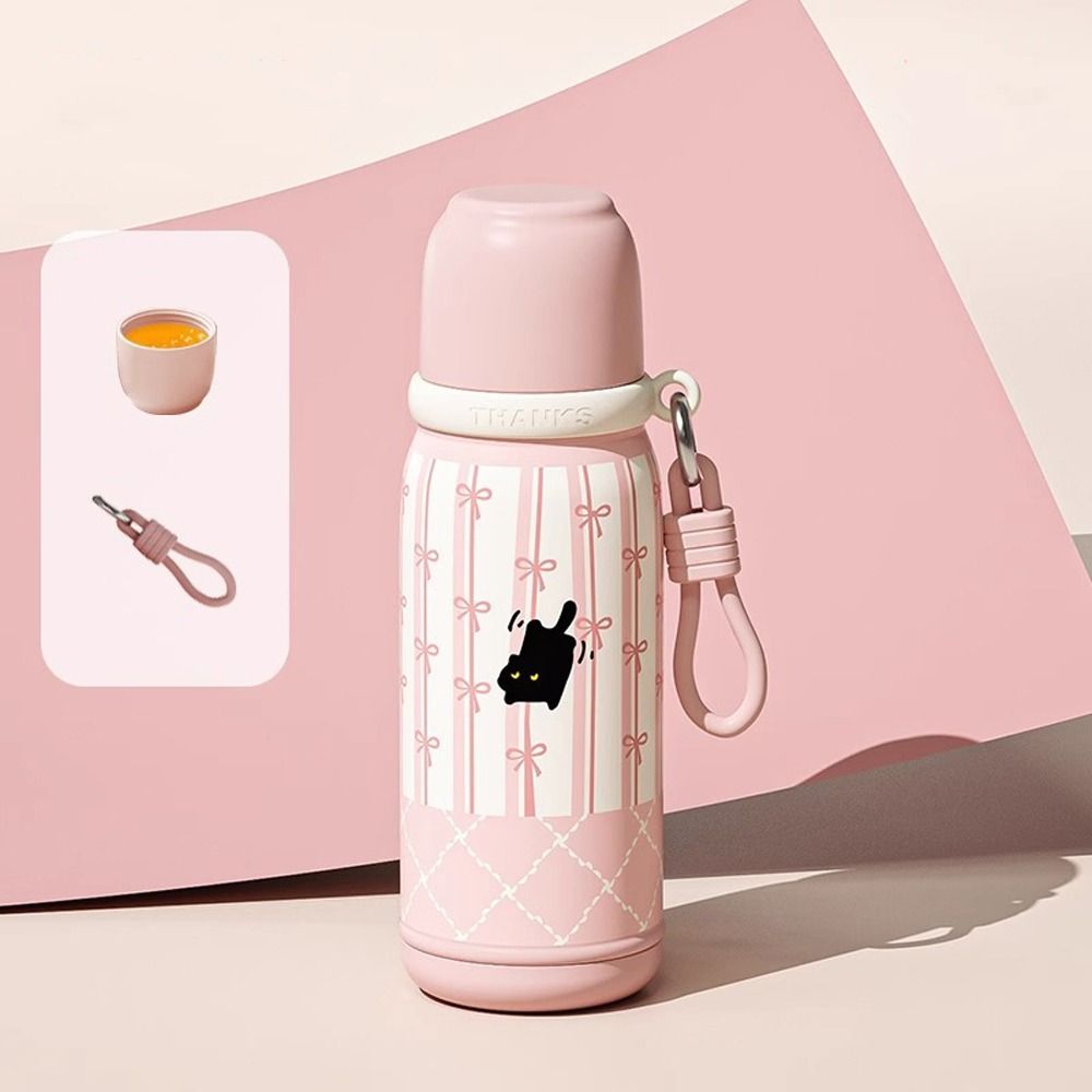 Cartoon Pattern Stainless Steel Thermos Cup Large Capacity Water Bottle Insulated Cup Student Use