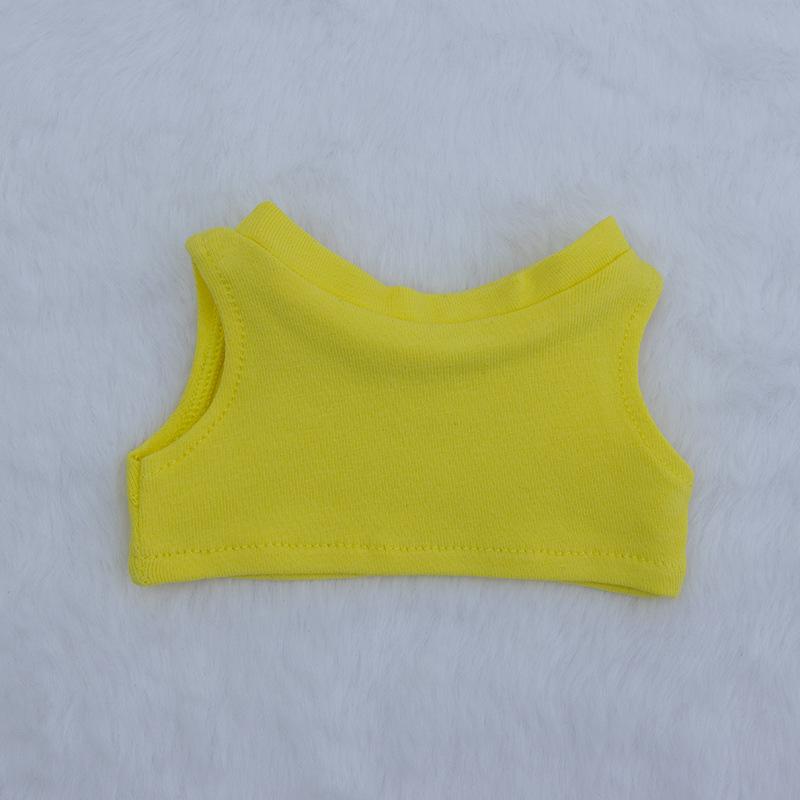 High Neck Sleeveless T-shirt for 10cm-20cm Dolls - Versatile Cotton Plush Fabric