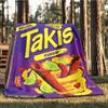 1pz Coperta in Flanella Stampata Digitalmente Takis, Fuego, Lime, Copriletto in Pile Peluche Super Morbido, Coperta Multiuso per Quattro Stagioni per Divano, Letto, O