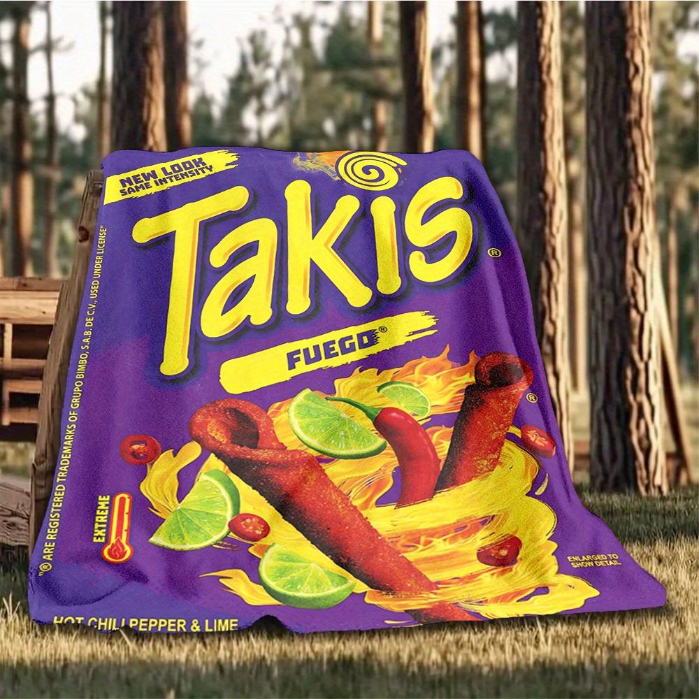 1pz Coperta in Flanella Stampata Digitalmente Takis, Fuego, Lime, Copriletto in Pile Peluche Super Morbido, Coperta Multiuso per Quattro Stagioni per Divano, Letto, O