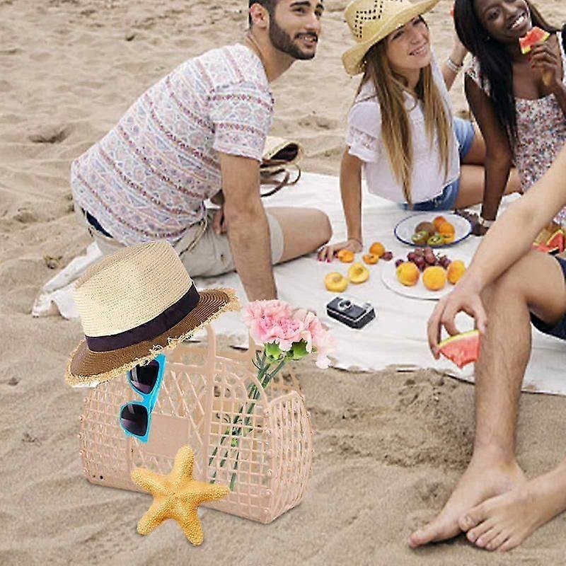 Jelly Tote Bright Jelly Bags Reusable Gift Basket Girls Beach Bag Jelly Purse for Toddler Kids Halloween Bridal Easter Basket