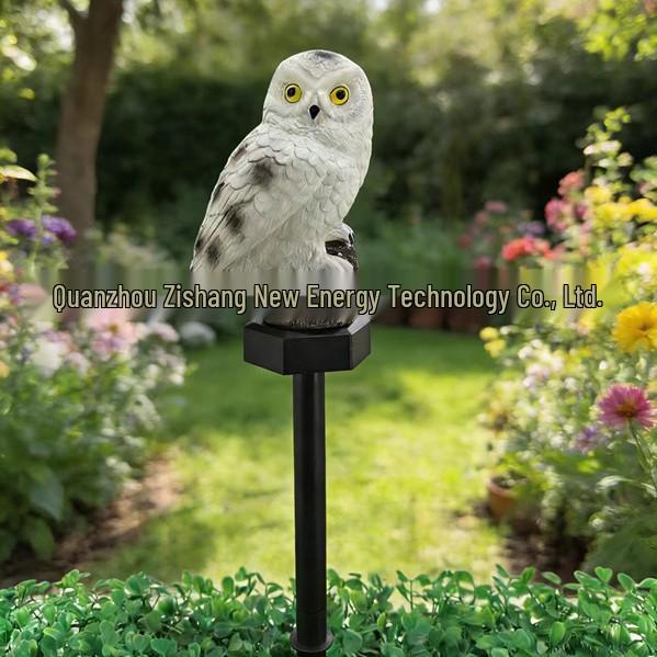 

Solar Owl Garden Night Light - Decorative Lawn & Landscape Lamp Plastic White Owl