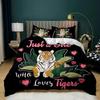 Top Howling Wolf In The Moonlit Night Bedding Set Polyester Just A Girl Who Loves Wolves Pattern Quilt Cover